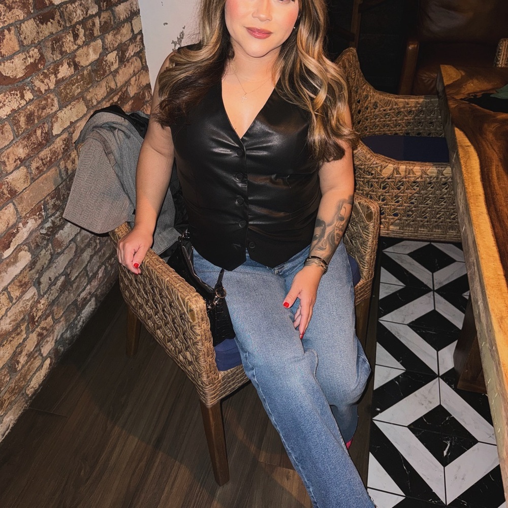 Faux Leather Vest